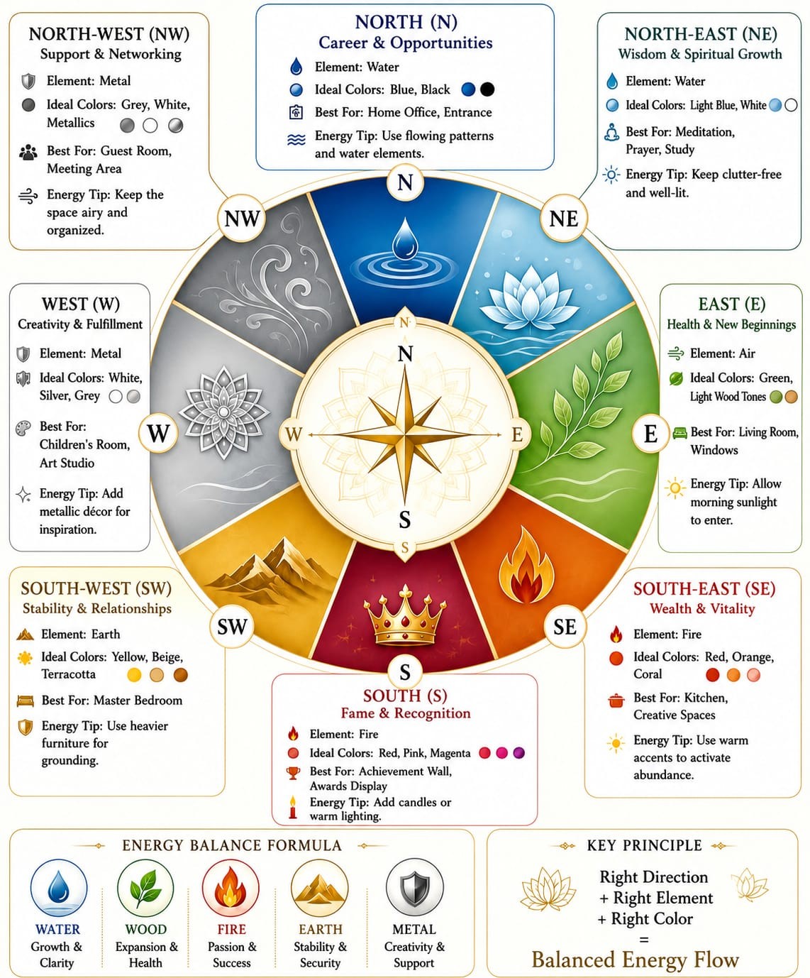 Astro-Vastu directional chart used during consultations at Vaastu Solutions